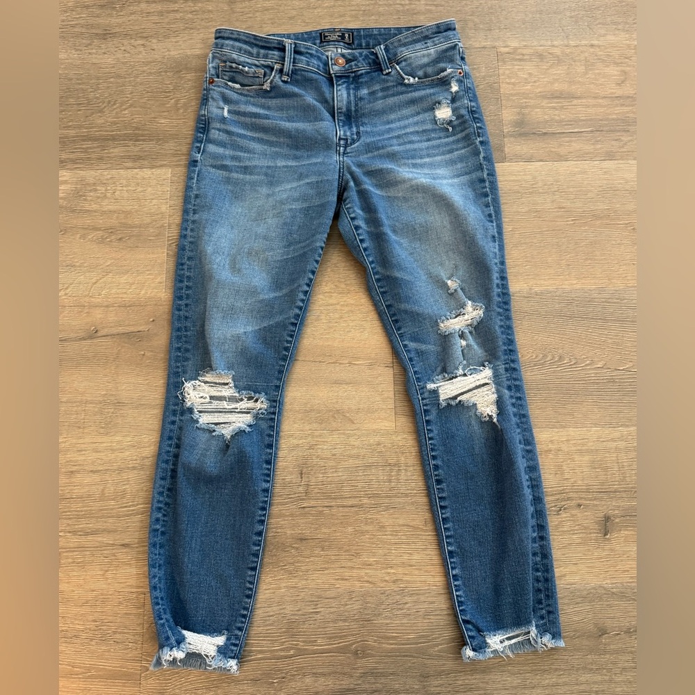 Abercrombie & Fitch Blue Distressed Jeans
